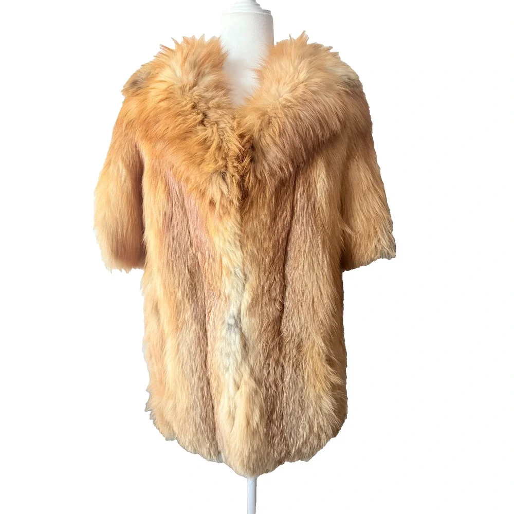 Saks Fifth Avenue Golden Fur Jacket - Picture 1 of 16